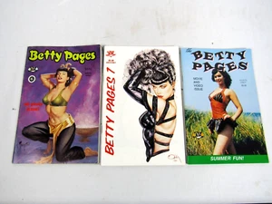 Betty Pages #6, 7, 8 folletos pin up fotos modelo 1991 - Imagen 1 de 10