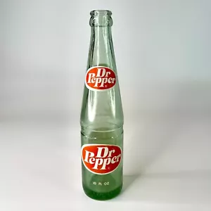 Vintage Dr Pepper Collectible Glass Green 70's Soda Bottle 10 FL Oz. - Picture 1 of 10