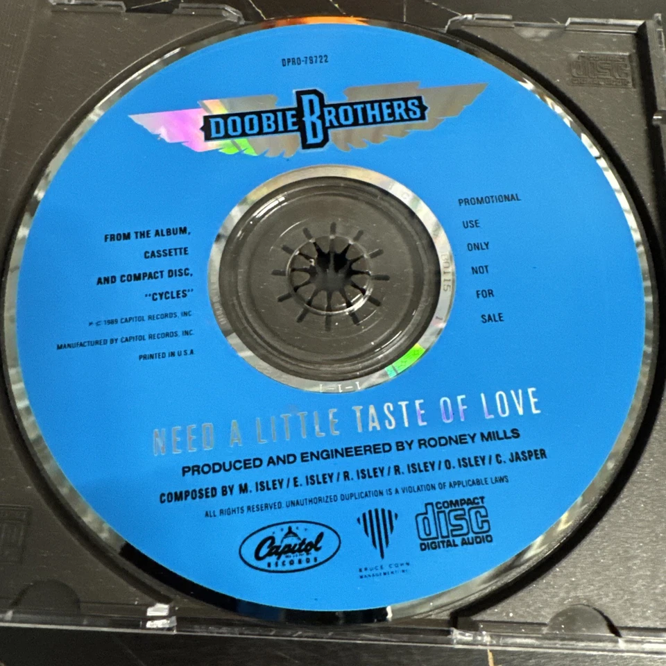 DOOBIE BROTHERS Need A little taste of Love 1989 USA PROMO Radio DJ CD Single - Image 1 of 4