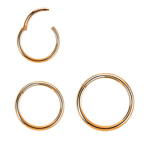 ❤ 0.8 / 1.0 / 1.2 / 1.6 mm Clicker-Ring, Aufklappbar, Scharnier - Chirurgenstahl - Bild 1 von 1