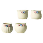  4 PCS Sukkulenten-Blumentopf Aus Keramik Minibehlter Vintage-Dekor