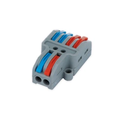 10 Stk Verteilungsklemme Abzweigklemme 2 Pin 4 Polig Hebelklemme Splitter Klemme - Bild 1 von 4