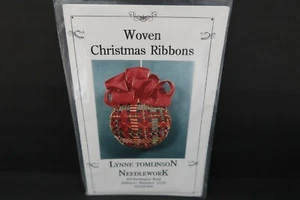 Lynne Tomlinson Needlework Woven Christmas Ribbons Ornament Pattern 1995 - Picture 1 of 2