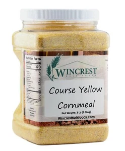 WinCrest Course Yellow Cornmeal - 3 Lb Tub - Free Expedited Shipping! - Picture 1 of 2