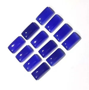 Natural Indian Chalcedony Loose Gemstone Rectangle Cabochon - Picture 1 of 7