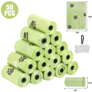 50x Hundekotbeutel Umweltfreundlich Gassibeutel Hundekottüten Rollen mit Spender - Bild 1 von 11