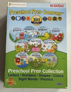 Preschool Prep Company Collection 10 DVD Set Letters Numbers Shapes Colors - Picture 1 of 6