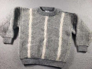 Suéter Vintage Copley Adulto Grande Gris 100% Lana Pullover Hecho en Irlanda Elástico - Imagen 1 de 12
