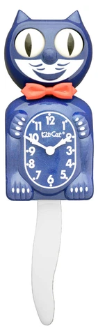 Kit-Cat Klock  Red, White & Galaxy Blue  Clock (15.5″ high) Cover