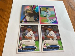 2012-2018 YU DARVISH BASEBALL CARD LOT (4) TOPPS FINEST /300 PADRES CUBS TEX. JP - Picture 1 of 12