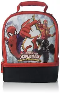 Termo Marvel Ultimate Spider-Man Web Warriors Doble Compartimento Lonchera Bolsa - Imagen 1 de 5