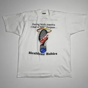 Vintage March Of Dimes Walk America Healthier Babies Single Stitch Shirt USA XL - Picture 1 of 8