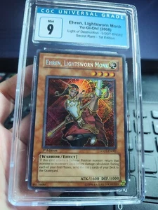 CGC 9 Yugioh LODT-EN082 Ehren Lightsworn Monk Secret Rare 1st Edition BGSPSA - Picture 1 of 2