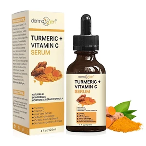Turmeric Face Serum + Vitamin C: Organic Moisturizer for Acne Reduction, Clear S - Picture 1 of 9