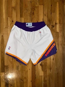 PHOENIX SUNS Authentic Champion White Shorts 90s Jersey 42 XL NBA Barkley Ainge - Picture 1 of 4
