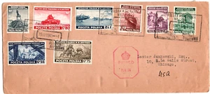 POLEN, POLSKA Sc#3K1-3K8 Polnische Exilregierung in Großbritannien auf FDC - Bild 1 von 4