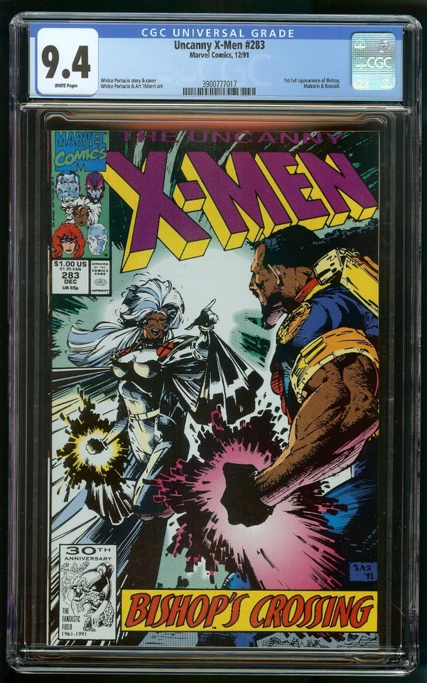 X-MEN (1991) #283 CGC 9.4 1st BISHOP WHITE PAGES - Image 1 of 1