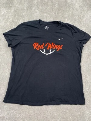 Женская футболка Rochester Red Wings Nike размер XXL черная малая лига бейсбола - Изображение 1 из 4