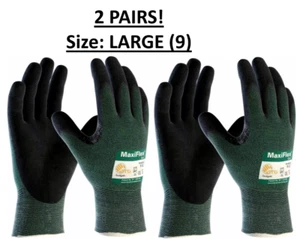 2 - MaxiFlex 34-8743 Foam Nitrile Coated ANSI A2 Cut Proof Resistant Work Gloves - Picture 1 of 6