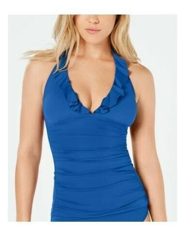 RALPH LAUREN танкини плавать верхний синий размер 4 $94 новый с Ярлыками - Изображение 1 из 1