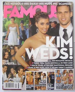 Famous Magazine August 2011 Kim Kardashian & Kris Humphries Wedding - Bild 1 von 3