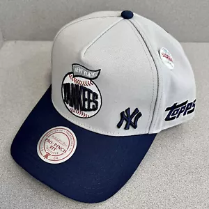 New York Yankees Topps Patch with Pin Mitchell Ness 2 Tone Snapback Dad Cap Hat - Picture 1 of 7