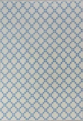 Geometric Oushak Oriental Area Rug 4'x7' / Ivory Wool Hand-knotted Carpet - Image 1 of 4