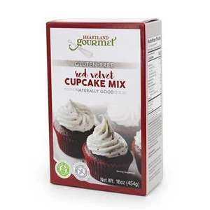 Mezcla para cupcakes de terciopelo rojo sin gluten | 16 oz | Heartland Gourmet | 2022 - Imagen 1 de 7