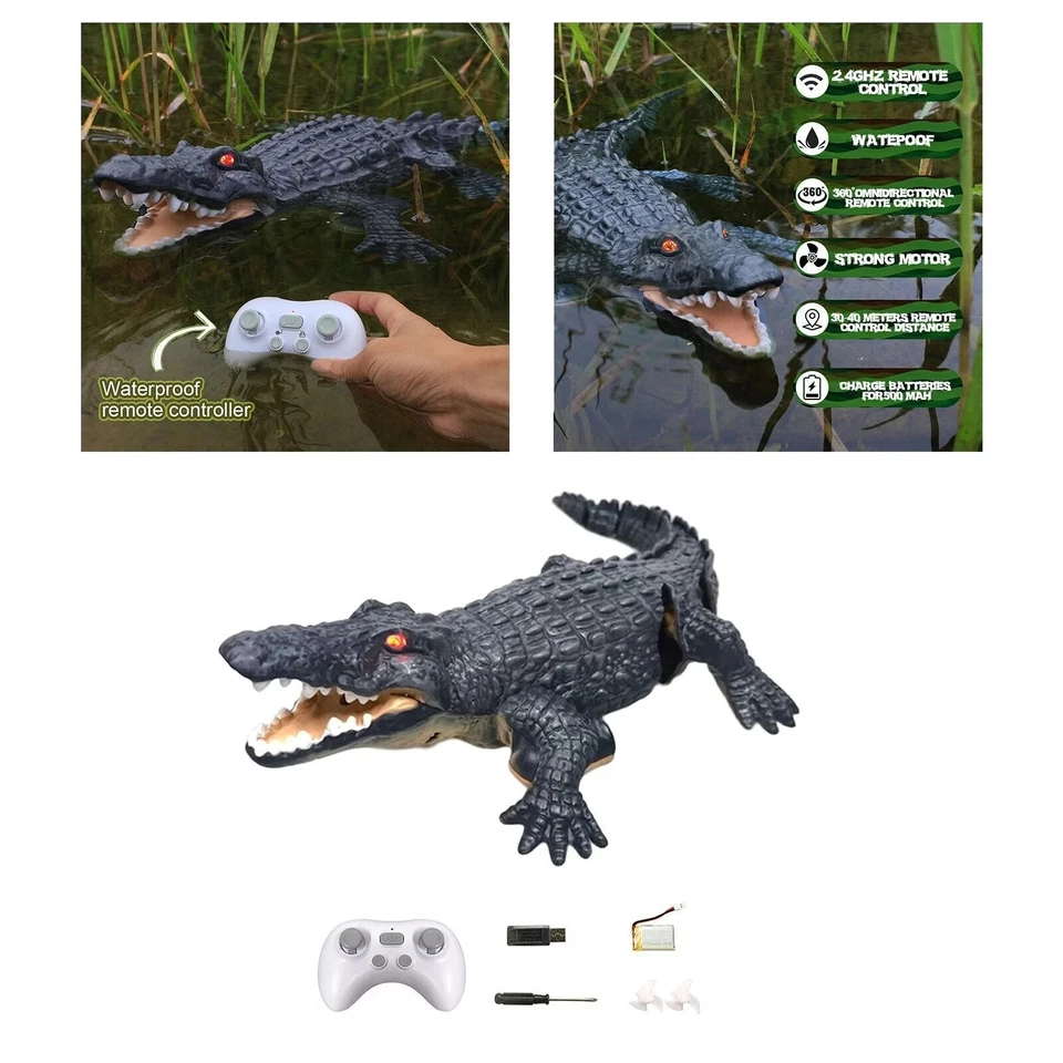 RC Speed Boat Water Toys 2.4G Electric Remote Control Crocodile Bath Swimming UK - Image 1 of 4