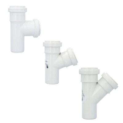 T-Stück Kunststoff HT-Rohr Installation Abwasser 40 mm Weiß Abzweig NEU - Bild 1 von 3