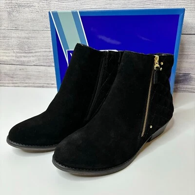 Botines acolchados de gamuza negra Jodi White Mountain para mujer 9,5 W nuevos en caja Scotchguard Foto 1 de 4