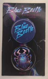 DC Comics DCU Blue Beetle Película Promo Pinback Botón Juego de 2 Piezas - Imagen 1 de 3