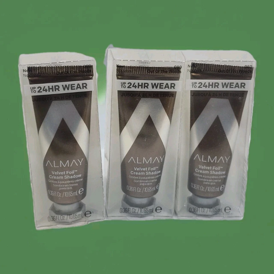 Almay Velvet Foil Cream 24hr Eye Shadow 080 Out Of The Woods 3pcs New Sealed  - Image 1 of 1