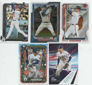 (5) DIFFERENT Freddie Freeman 2014-25 TOPPS HOLIDAY + BOWMAN + CHROME ++ LOT - Picture 1 of 1