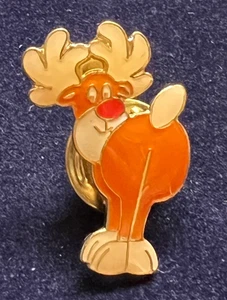 RUDOLPH THE RED NOSE REINDEER PIN BADGE - Picture 1 of 3