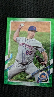 2021 Topps Update Trevor May #US203 Green SN /499 New York Mets - Image 1 of 2