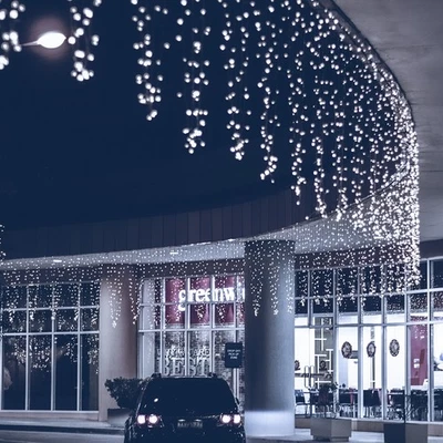 10-20M LED Eisregen Lichterkette Fenster Außen Innen Eiszapfen IP44 Garten Regen - Bild 1 von 4