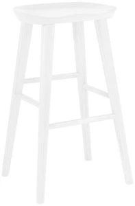 Vieno 29 1/2" White Wood Bar Stool - Picture 1 of 1