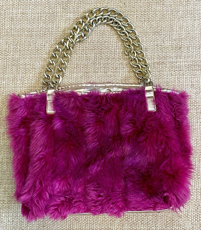 Cartera de Colección BETSY JOHNSON Rosa Imitación Piel Cadena Dorada Forro Floral ¡¡¡ÚNICA!!!! Foto 1 de 4