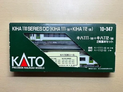 KATO 10-347 Kiha 111-100 & Kiha 112-100 set 2 auto, scala N, luci, usato - Immagine 1 di 4