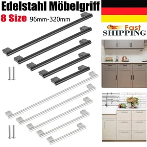 1-30x 96-320mm Möbelgriffe EDELSTAHL Schwarz Schubladengriff Schrankgriff Griffe - Bild 1 von 18