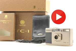 [CASI COMO NUEVO con estuche de caja] Cámara fotográfica compacta Minolta TC-1 plateada 35 mm JAPÓN - Imagen 1 de 18