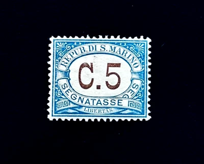 Sello de San Marino - 1925 franqueo debido cifra C.5 Sn J10 MVLH r56🔥Escaso Foto 1 de 2