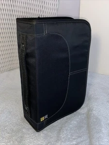Case Logic Vintage Retro CD Media Case Carrying Strap Handle Zippered Medium Blk - Picture 1 of 21