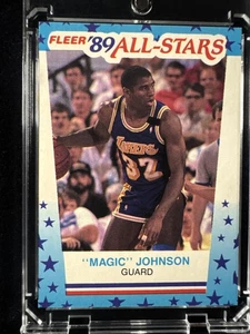 Pegatina Fleer Basketball All-Stars 1989 🏀 Magic Johnson #5 Lakers🔥NBA R260 - Imagen 1 de 6