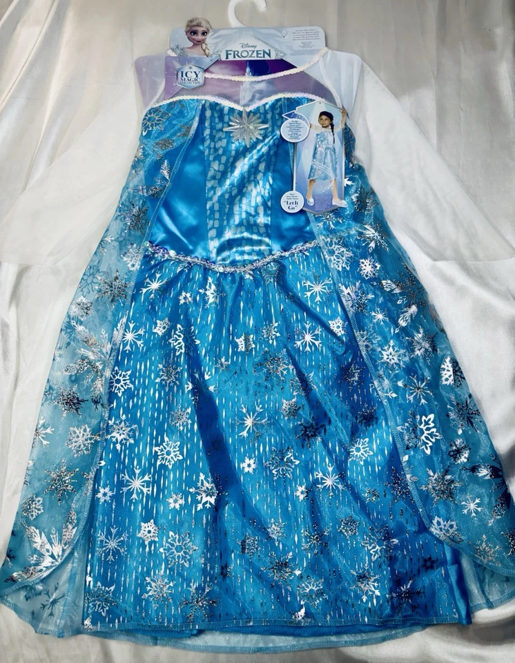 Disney замороженный Эльза принцесса платье света и музыки размер 4-6 X-Хэллоуин, наряд - Изображение 1 из 4