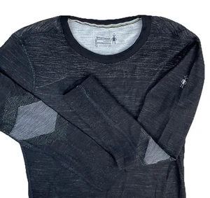 Smartwool Intraknit 200 Sweater Black Merino Wool Base Layer Pullover Men Sz M - Picture 1 of 11