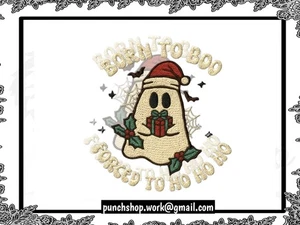 Halloween Ghost spooky Embroidery Design – Cute Gnome Couple Machine Pattern - Picture 1 of 4