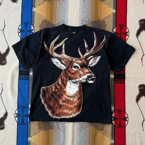 T-shirt vintage anni 90 cervo grande grafica taglia XL animali natura outdoor buck - Foto 1 di 11