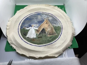 Amerikanisch inspirierte Frau Schamane Schildkröte & Schlange Fetische Kunst auf Leinwand - Bild 1 von 8